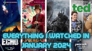 Every Movie amp TV Series I Watched in January 2024 [upl. by Scuram633]