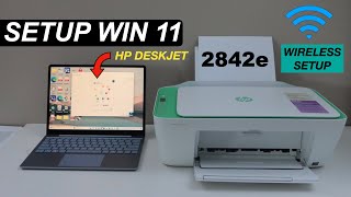 HP DeskJet 2842e Setup Windows 11 Wireless Setup HP Smart App [upl. by Irek]