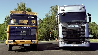 New vs Old Test driving a Scania 140 and a Scania S 730 V8 [upl. by Yrocal]