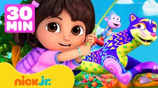 Dora  ¡NUEVO Maratón lleno de acción de Dora 🐆 Compilación de 30 minutos  Nick Jr en Español [upl. by Eamaj]