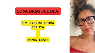 SIMULAZIONE PROVA CONCORSO SCUOLA1 [upl. by Annawak]