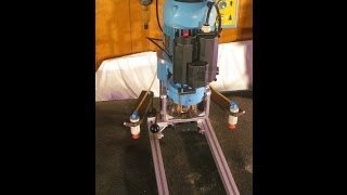 Hettich Blue Max Hinge Boring Machine Demo How To  cabinet drilling borer drill [upl. by Neerac]