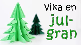 VIKA EN JULGRAN  julpyssel med papper [upl. by Orwin]