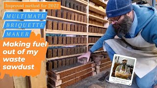 How to make Briquettes with sawdust  Improved Method for 2023  multimate paper briquettes [upl. by Brody]