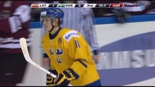 IIHF World U20 Championship 2013 Latvia  Sweden [upl. by Macdonald748]