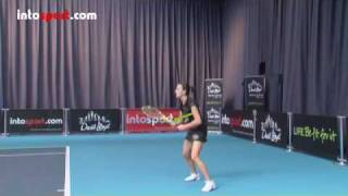 Tennis Topspin Forehand Technique [upl. by Hserus530]