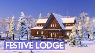 Sims 4  House Building  Festive Lodge [upl. by Simonette]