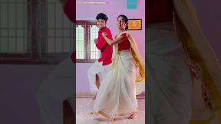 Karutha penne😍 Onam transition💞 comment ur next song for dance😇 danceshorts blackbeescouple [upl. by Gefell597]