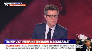 BFMTV  Edition spéciale Trump blessé par balle extrait  Maxime Switek — 7h 14 juillet 2024 [upl. by Ditter821]