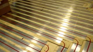 Radiant floor heating system Rehau tako X block [upl. by Kozloski]