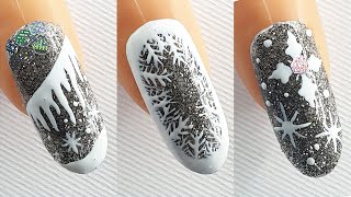 Wow The best winter nail design Winterize your nails at home [upl. by Felicdad]