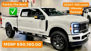 2024 Ford F250 Lariat Star White Baja Leather  Showcasing Interior Exterior and Motor [upl. by Yroggerg]