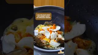 HOW TO FRESH SALTED EGG LUFFA SOUP RECIPE shortsvideo chinesefood [upl. by Anyel743]