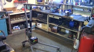 Part 3 Electric Utility HoistEngine Hoist Building The Frame [upl. by Yreffeg]