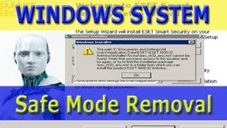 Eset Antivirus Windows Safe Mode Removal [upl. by Olia]