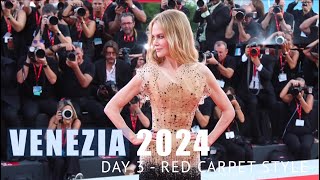 VENEZIA FILM FESTIVAL 2024  Day 3 Red carpet Style 4K [upl. by Irrak663]