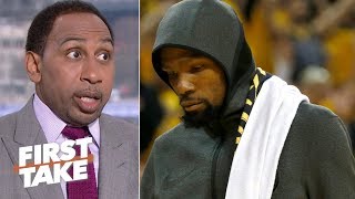 ‘KD hasn’t been KD’ – Stephen A wants Kevin Durant to step up for DeMarcus Cousins  First Take [upl. by Angelina]