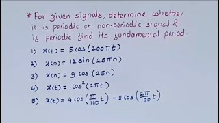 Part1 Examples of Periodic amp Nonperiodic Signals Part1  Signals amp Systems [upl. by Anilorak]