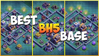 NEW BEST Builder Hall 5 Base COPY Link 2024 COC BH5 Trophy Base Link  Clash of Clans [upl. by Berk]