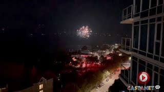 RAW Fireworks near fire scene [upl. by Yhtuv]