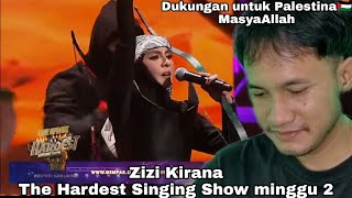 Zizi Kirana  The Hardest Singing Show minggu 2 🇮🇩 Reaction  MasyaAllah‼️ [upl. by Sirret]