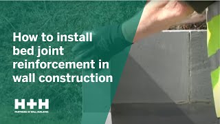 How to install bed joint reinforcement in wall construction [upl. by Burchett996]