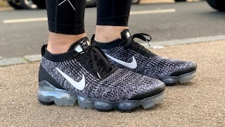 Nike Air VaporMax FlyKnit 3 “Oreo” BlackMetallic SilverWhite [upl. by Hitchcock]