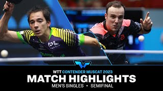 Simon Gauzy vs Hugo Calderano  MS SF  WTT Contender Muscat 2023 [upl. by Craggie585]