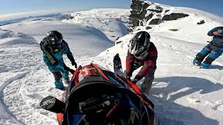 Powder snow in middle of June at Riksgränsen   Yamaha Sidewinder MTX [upl. by Terrye]