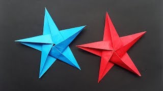 How to Make Paper Star Origami Stars for Christmas ⭐ DIY Christmas Decorations [upl. by Nerred]