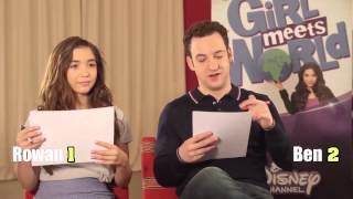 Disneys Girl Meets World stars Rowan Blanchard and Ben Savage play 90s v noughties [upl. by Hulton]