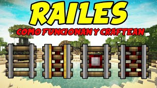 COMO FUNCIONAN LOS RAILES EN MINECRAFT 🚆 TUTORIAL VIAS ESPAÑOL [upl. by Odnalro]