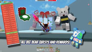 ALL 20 NEW BEE BEAR BEESMAS QUESTS AND REWARDS Bee swarm simulator [upl. by Certie]