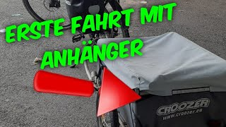 Croozer Cargo Erste Fahrt mit Anhänger [upl. by Dlorah411]