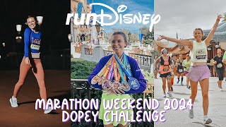 RUNDISNEY MARATHON WEEKEND 2024  DOPEY CHALLENGE [upl. by Ynnal]