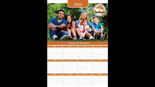 Como Fazer Calendario no CorelDraw para o ano de 2024 [upl. by Anstus]