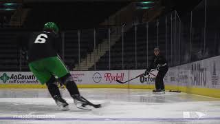 UND Hockey Skill Drills with Dane Jackson and Karl Goehring  Midco Sports  1112023 [upl. by Turnheim976]