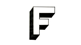 How to Draw the Letter F in 3D [upl. by Anaigroeg]