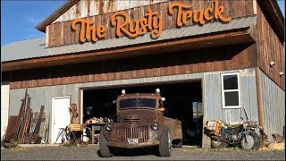 The Rusty Truck  The HILLBILLY WORKHORSE Fifth Wheel Hauler and School Bus Camper [upl. by Sibley494]