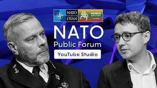 NATO Public Forum YouTube Studio  Jack Kelly meets Adm Rob Bauer Chair of NATO Military Committee [upl. by Teerell865]