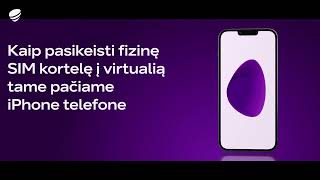 Telia eSIM telefone SIM kortelės keitimas iPhone telefone [upl. by Mahgirb199]