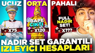 NADİR SET GARANTİLİ UCUZ ORTA PAHALI RANDOM İZLEYİCİ HESAPLARI  BAPE SETİ ÇIKTI 😲   PUBG Mobile [upl. by Studner]