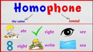 Homophones  Homophones Words  Common Homophones list for Class 1 [upl. by Asikal244]