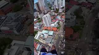 High Building Jump very Riski 💪🥵😨 osmoaction4 city basejump urban parkourviralshortsytshort [upl. by Eniahpets]