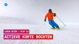 Leren skiën stap 10 Actieve korte bochten skiën  Wintersport tips [upl. by Elaen]