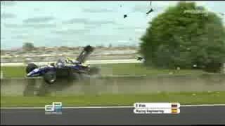 GP2  Ernesto Viso Crash France 30062007 [upl. by Hammerskjold230]