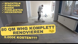 80qm Wohnung komplett renoviert in einem Video 😵 [upl. by Idleman]