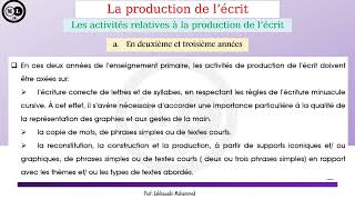 12 didactique du Français langue étrangère la deuxième partie didactique de lécrit La production de [upl. by Aenert]