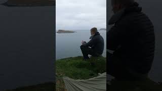 Camping on a cliff hiking backpacking camping scotland [upl. by Accem]