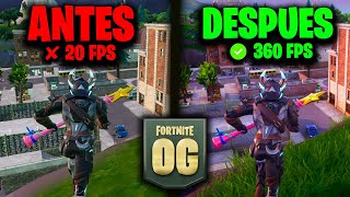 La MEJOR OPTIMIZACION Para FORTNITE OG ✅ AUMENTA Tus FPS [upl. by Akcemat]